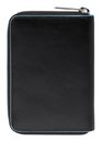 PIQUADRO Blue Square Zip-Around Wallet RFID Black