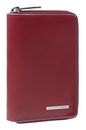 PIQUADRO Blue Square Zip-Around Wallet RFID Rosso