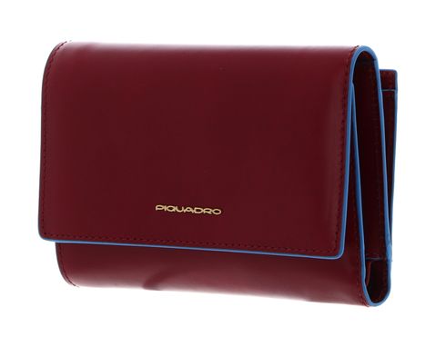 PIQUADRO Blue Square Women´s Trifold Wallet RFID Rosso