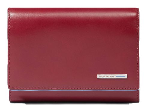 PIQUADRO Blue Square Women´s Trifold Wallet RFID Rosso