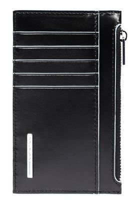 PIQUADRO Blue Square Credit Card Holder Black