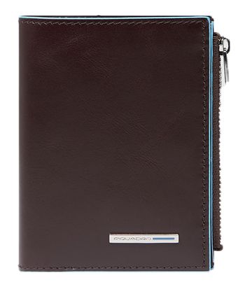 PIQUADRO Blue Square Vertical Men´s Wallet RFID Mahogany