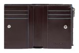 PIQUADRO Blue Square Vertical Men´s Wallet RFID Mahogany