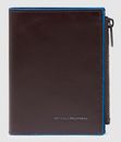 PIQUADRO Blue Square Vertical Men´s Wallet RFID Mahogany