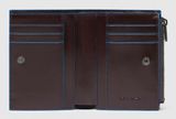 PIQUADRO Blue Square Vertical Men´s Wallet RFID Mahogany