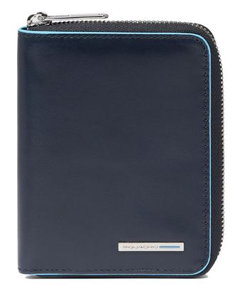 PIQUADRO Blue Square Men´s Zip-Around Wallet RFID Midnight Blue