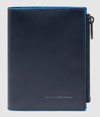 PIQUADRO Blue Square Vertical Men´s Wallet RFID Black