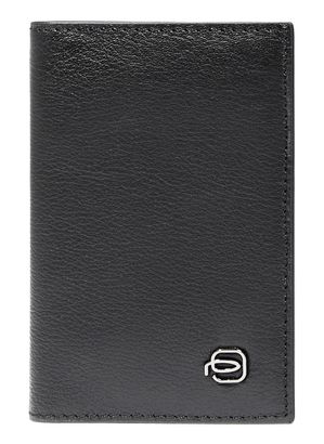 PIQUADRO Black Square Slim Credit Cards Holder RFID Black