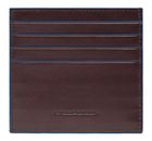PIQUADRO Blue Square Slim Credit Card Pouch Mahogany