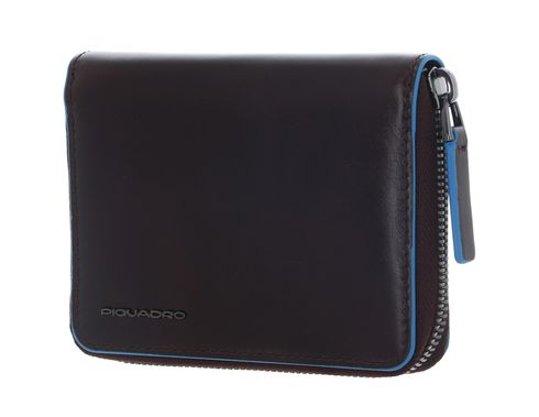PIQUADRO Blue Square Men´s Zip-Around Wallet RFID Mahogany