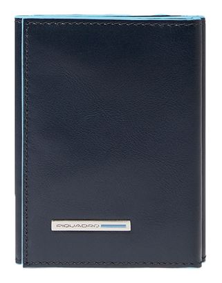 PIQUADRO Blue Square Trifold Cards Holder RFID Midnight