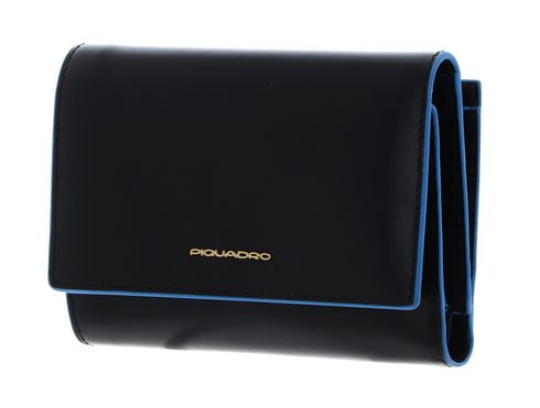 PIQUADRO Blue Square Women´s Trifold Wallet RFID Black PIQUADRO Blue Square Women´s Trifold Wallet RFID Black