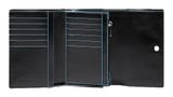 PIQUADRO Blue Square Women´s Trifold Wallet RFID Black