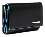 PIQUADRO Blue Square Women´s Trifold Wallet RFID Black
