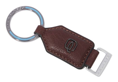 PIQUADRO Black Square Keychain Tobacco