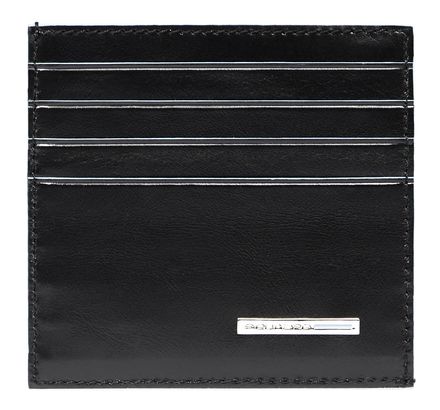 PIQUADRO Blue Square Slim Credit Card Pouch Black