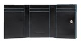 PIQUADRO Blue Square Trifold Cards Holder RFID Black PIQUADRO Blue Square Trifold Cards Holder RFID Black