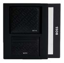BOSS Outline Giftpack Wallet And Card Holder Black