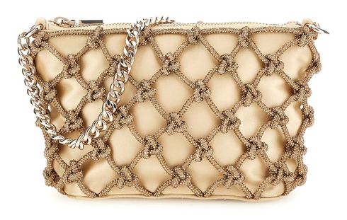 GUESS Zalina Top Zip Shoulder Bag Gold