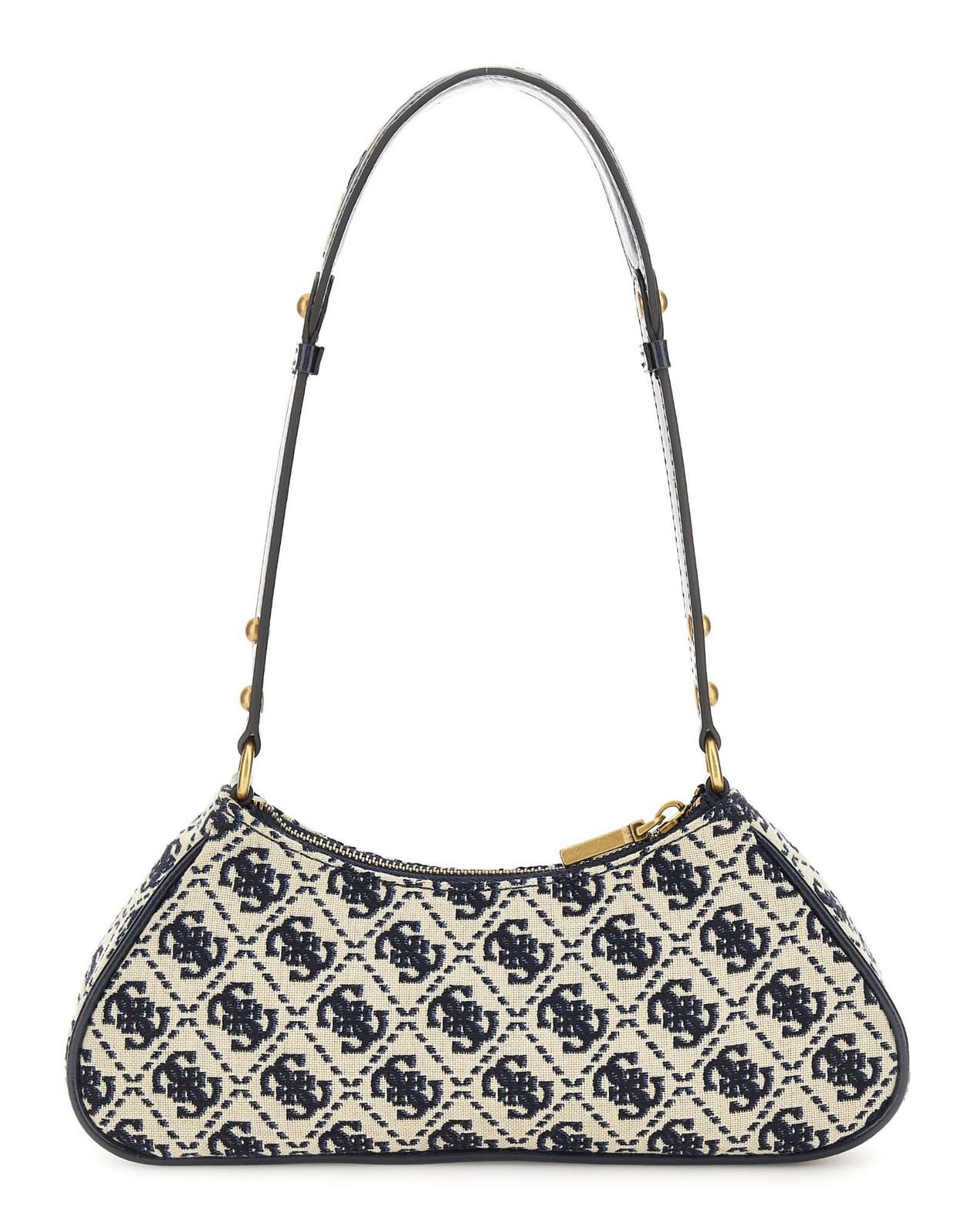 GUESS Mintha Mini Top Zip Shoulder Bag Navy Logo GUESS Mintha Mini Top Zip Shoulder Bag Navy Logo