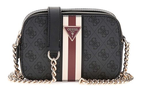 GUESS Noelle Crossbody Camera Bag Coal Logo