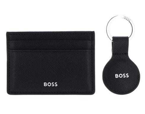 BOSS Giftset Card Case & Tracertag Black