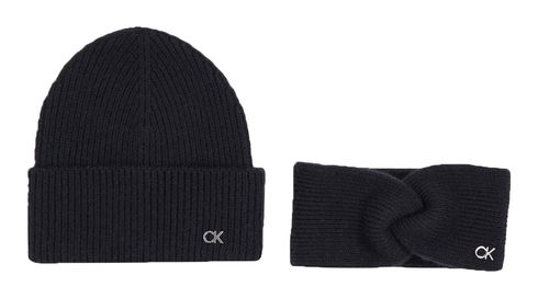 Calvin Klein CK Metal Beanie & Headband CK Black