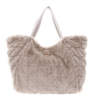 LIU JO Cromite Tote Shopping Bag Fakefur True Champagne