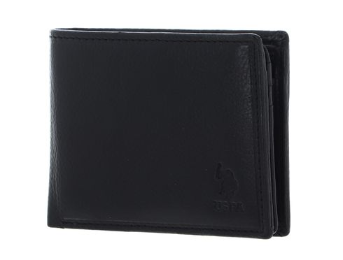 U.S. POLO ASSN. Brazil Horiz Wallet Leather Black