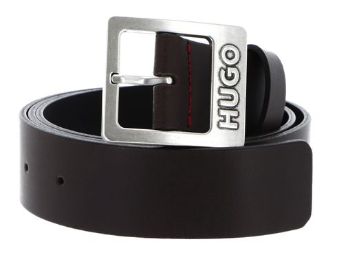 HUGO Gabe Sz35 Leather Belt W90 Dark Brown