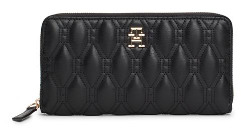 TOMMY HILFIGER TH Refined Zip Around Wallet Black