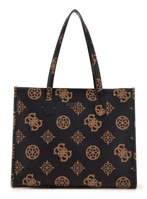 GUESS Silvana Girlfriend Tote Mocha Logo