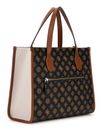 GUESS Silvana 2 Compartment Tote Mocha Logo