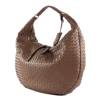 ★TOUT Y EST★ Nylon twill hobo bag camel LMS5360-FCA abro-Schultertasche-Leather-