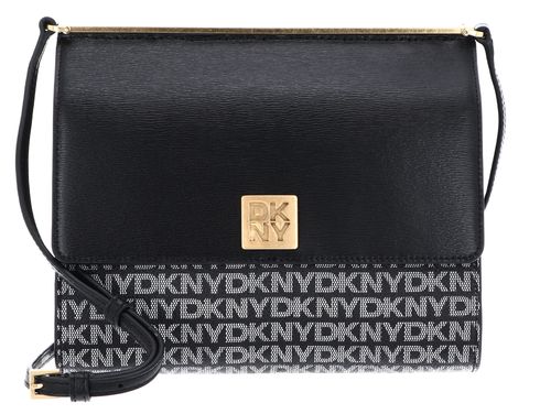 DKNY Mona MD Flap Crossbody Bag BK Logo - BK