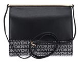DKNY Mona MD Flap Crossbody Bag BK Logo - BK DKNY Mona MD Flap Crossbody Bag BK Logo - BK