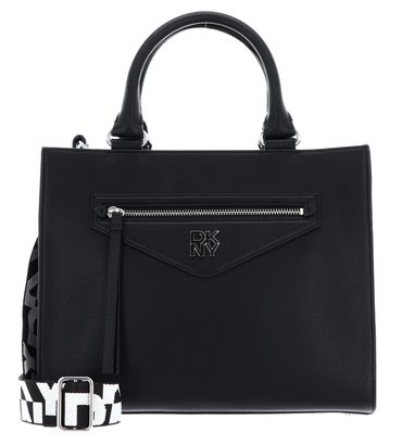 DKNY Milan Green PNT Tote Black / Silver