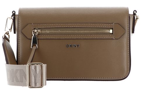 DKNY Bryant Ave Flap Crossbody Bag M Shitake