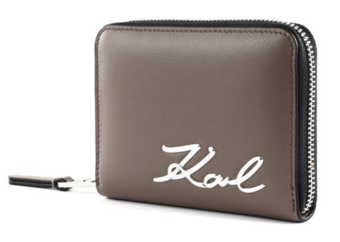 KARL LAGERFELD K / Signature 2.0 Zip Wallet M Ash Grey