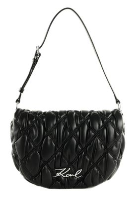 KARL LAGERFELD Belle De Jour K / Signature Kuilt Flap Bag S Black