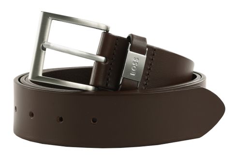 BOSS Connio-Plus Sz40 Leather Belt W145 Dark Brown