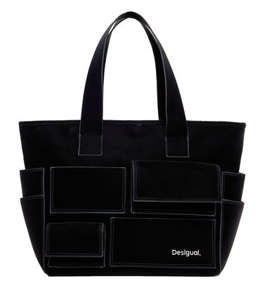 Desigual Pocket Face Pravia Shopping Bag Black