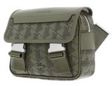 LACOSTE The Blend Messenger Bag Mono Kaki Noir LACOSTE The Blend Messenger Bag Mono Kaki Noir