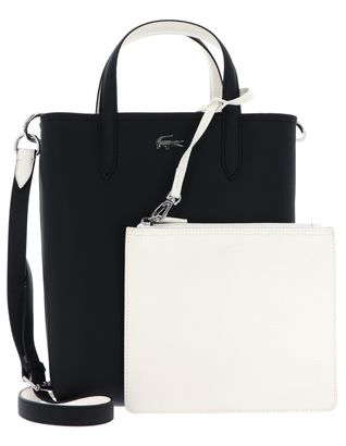 LACOSTE Anna Vertical Shopping Bag Noir Farine