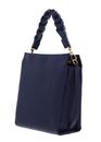 COCCINELLE Boheme Grana Double Handbag Double Grainy Leather Royal Blue / Fon. Brown