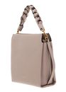 COCCINELLE Boheme Grana Double Handbag Double Grainy Leather Rosette / Warm Taupe