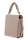 COCCINELLE Boheme Grana Double Handbag Double Grainy Leather Rosette / Warm Taupe