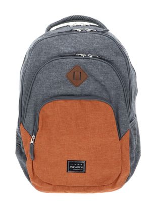 travelite Basic Melange Backpack Grey / Orange