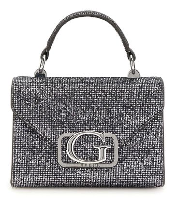 GUESS Zalina Mini Top Handle Flap Pewter