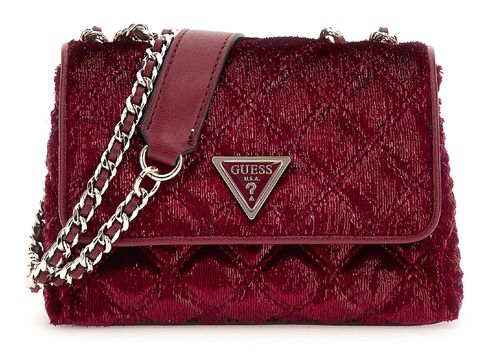 GUESS Giully Mini 2 Compartment Convertible Flap XS Claret